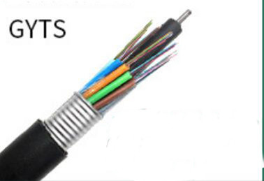 Estándar nacional al aire libre de la fibra GYTS del modo del cable de fribra óptica de la base de la telecomunicación 4 solo