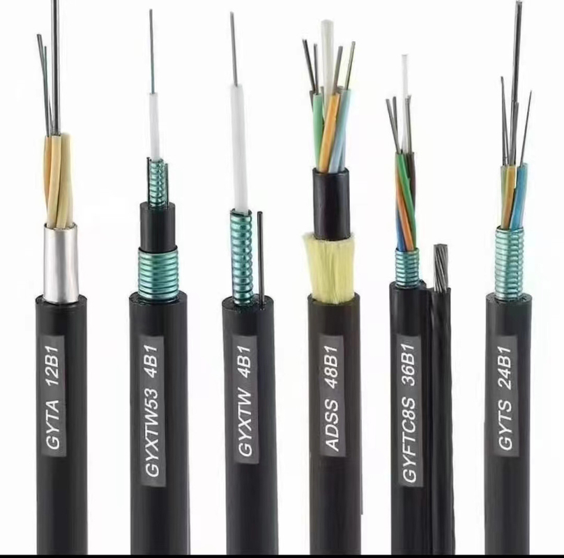 Cable de fribra óptica directo Gyta53 del entierro de la comunicación de las telecomunicaciones base 4 - 144 acorazados al aire libre