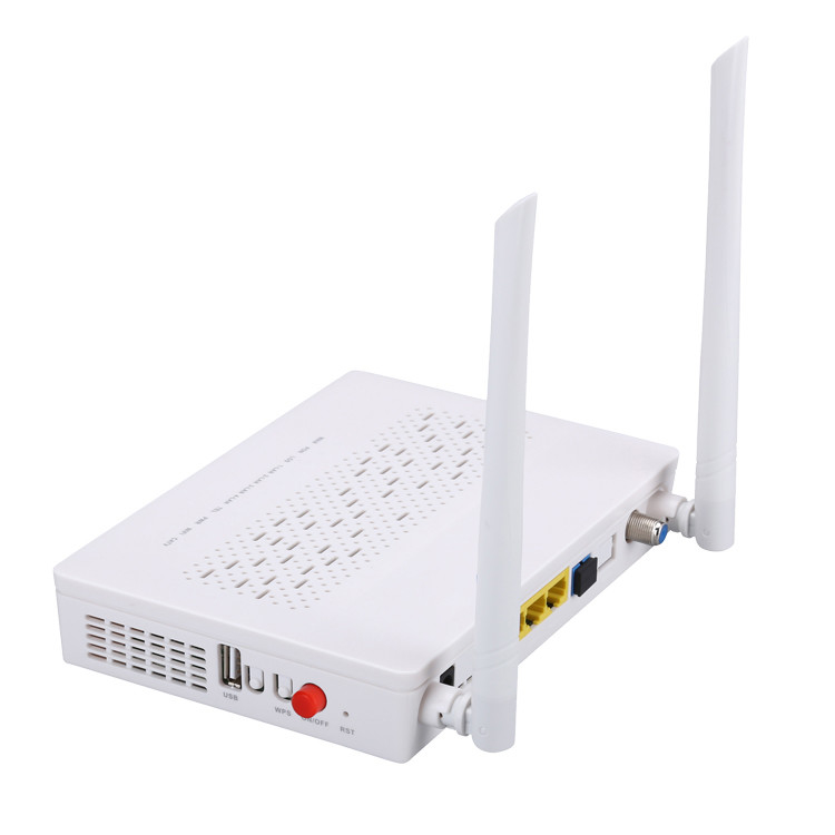 Frecuencia 2.4G del aumento del modo 5DBI de los POTES CATV 2T2R del Ontario 3FE 1GE WIFI de TX 1310nm RX 1490nm FTTH ONU