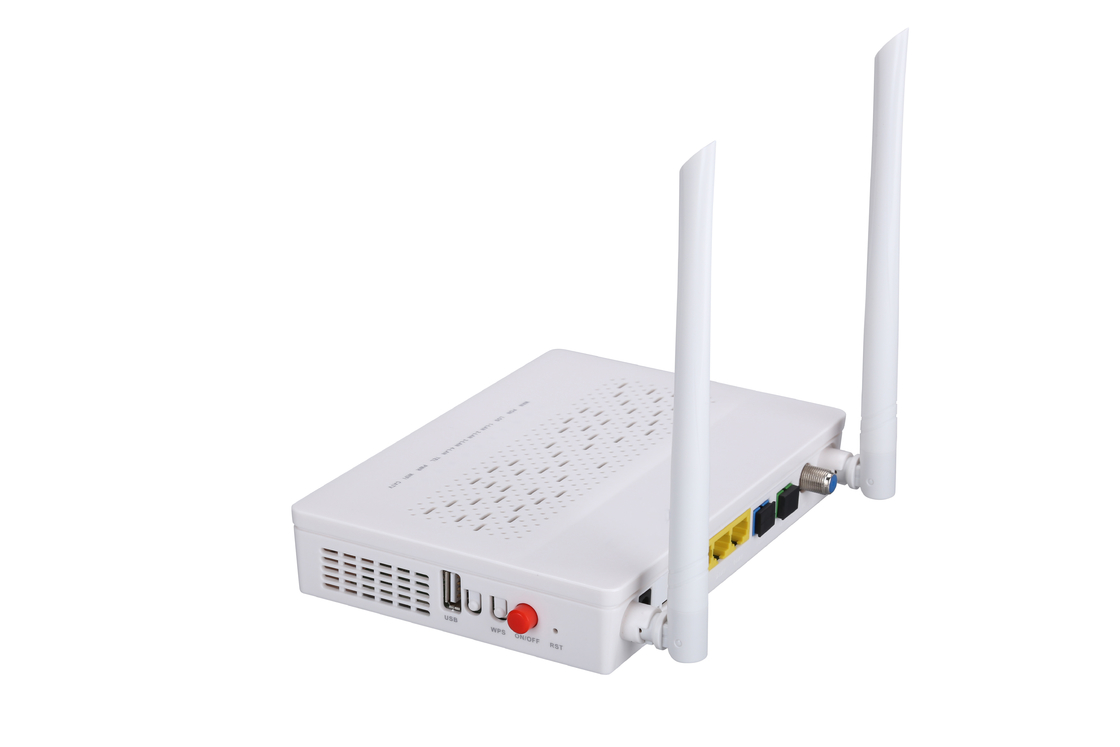 2T2R los POTES CATV del modo GPON EPON ONU 3FE 1GE WIFI se doblan módem de la fibra FTTH ONU