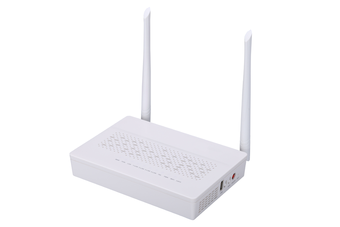 2T2R los POTES CATV del modo GPON EPON ONU 3FE 1GE WIFI se doblan módem de la fibra FTTH ONU