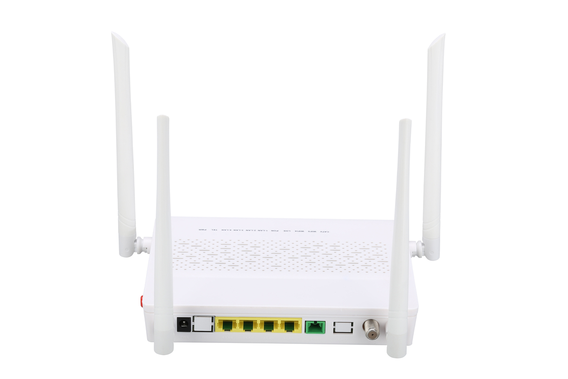 Fibra del solo modo del SC del módem de los POTES CATV GPON ONU de 4GE 2.4G/de 5G WIFI sola