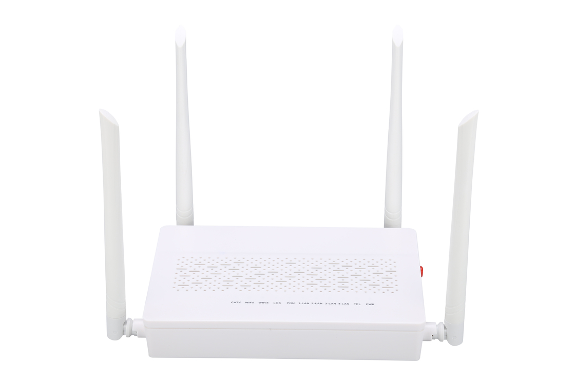 Fibra del solo modo del SC del módem de los POTES CATV GPON ONU de 4GE 2.4G/de 5G WIFI sola