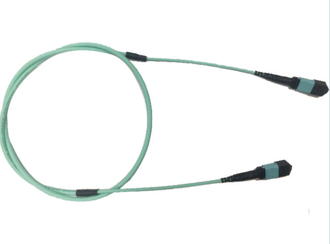 Cable de fribra óptica del IEC de 8 bases, MPO al cable LSZH de la fibra de MPO