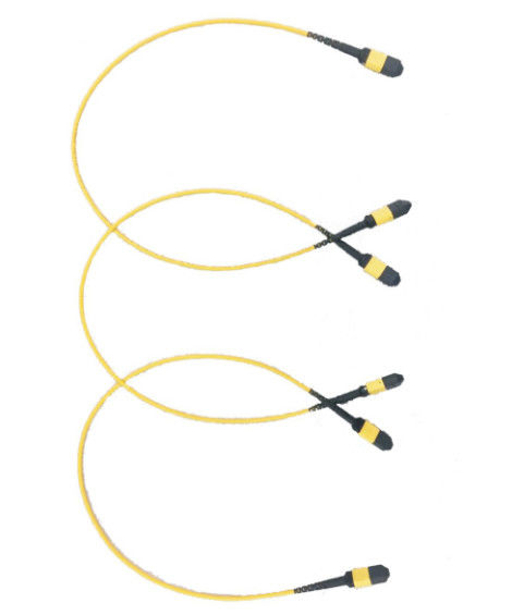 Cable de fribra óptica del IEC de 8 bases, MPO al cable LSZH de la fibra de MPO