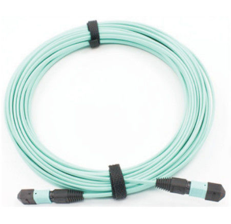 12 aguamarina POLB CATV de los protocolos de la fibra óptica MPO OM3 40Gbps de la base