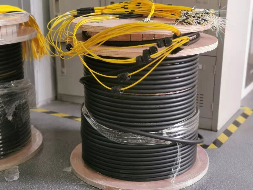 3m m pierden el cable acorazado del remiendo de la fibra del tubo, LC remiendan el conector impermeable del cordón M12