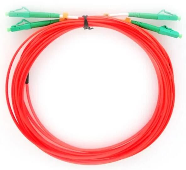 Cable del remiendo de la fibra del duplex de 2 metros, APC Lc al cordón de remiendo del Lc