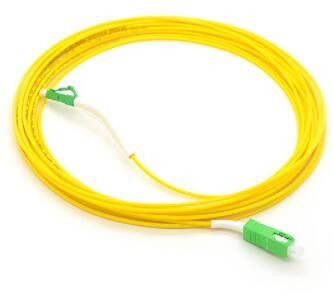 cordón de remiendo de la fibra óptica 9/125um, cable de la fibra del modo del 1M Lc Lc Single