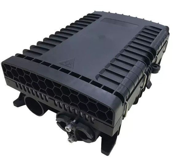 Casete impermeable del divisor del color negro al aire libre de los corazones de la caja 16 de la terminación de la fibra óptica de FTTH