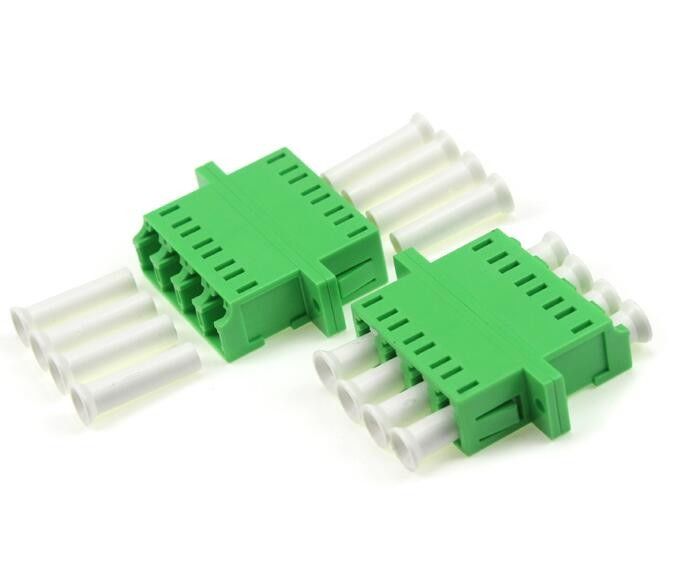 4 adaptadores de la fibra óptica de los corazones, adaptador del conector del LC con el reborde