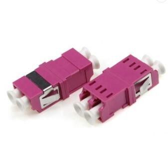 Adaptadores a dos caras de la fibra óptica OM4, lc al tipo de la simetría del adaptador de la fibra del lc