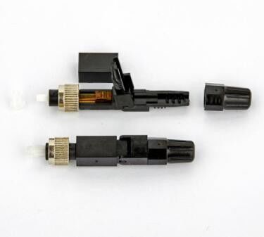 Color rápido del negro del conector de la fibra óptica del ISO FC para CATV