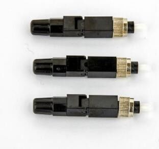 Color rápido del negro del conector de la fibra óptica del ISO FC para CATV
