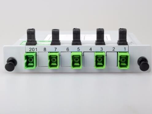 Conector del Sc APC del divisor 1x4 de la fibra óptica del casete para las redes de PON