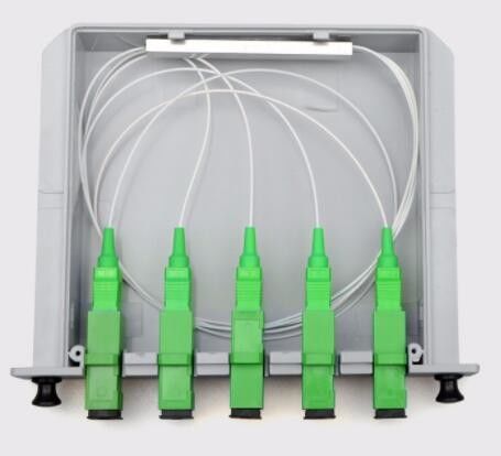 Conector del Sc APC del divisor 1x4 de la fibra óptica del casete para las redes de PON