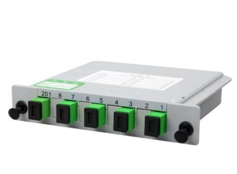 Conector del Sc APC del divisor 1x4 de la fibra óptica del casete para las redes de PON