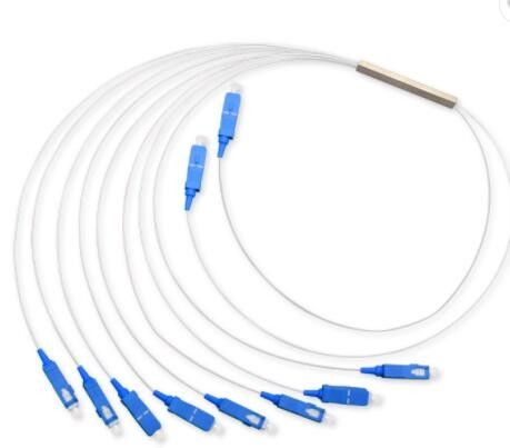 Tipo de acero inoxidable SC/PC UPC del tubo del mini divisor de la fibra óptica 2x8