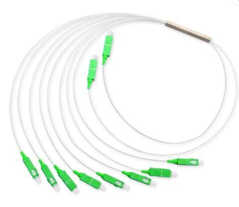 Divisor de acero del Plc del tubo de FTTH, 2 8 divisor Mini Type G657A unimodal