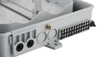 SGS montado en la pared de distribución del ABS de la PC de CATV de la base de fibra óptica del marco 24