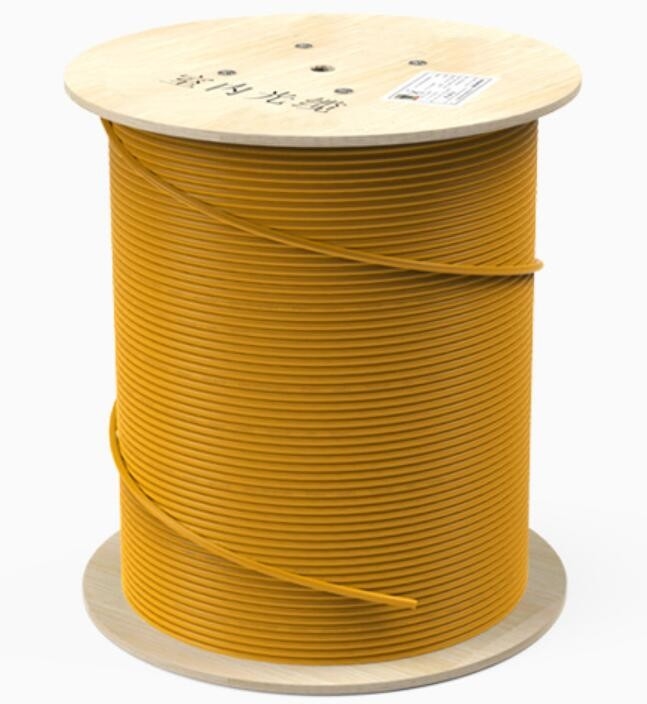 Almacenador intermediario apretado de la base amarilla del cable de fribra óptica 14 o cable interior GJFJV-14B1 9/125 del tubo flojo