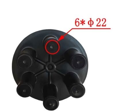 Color negro material de 6 de los puertos del cable de la junta del cierre 24F 48F 72F 96F PP ABS de fibra óptica de la PC