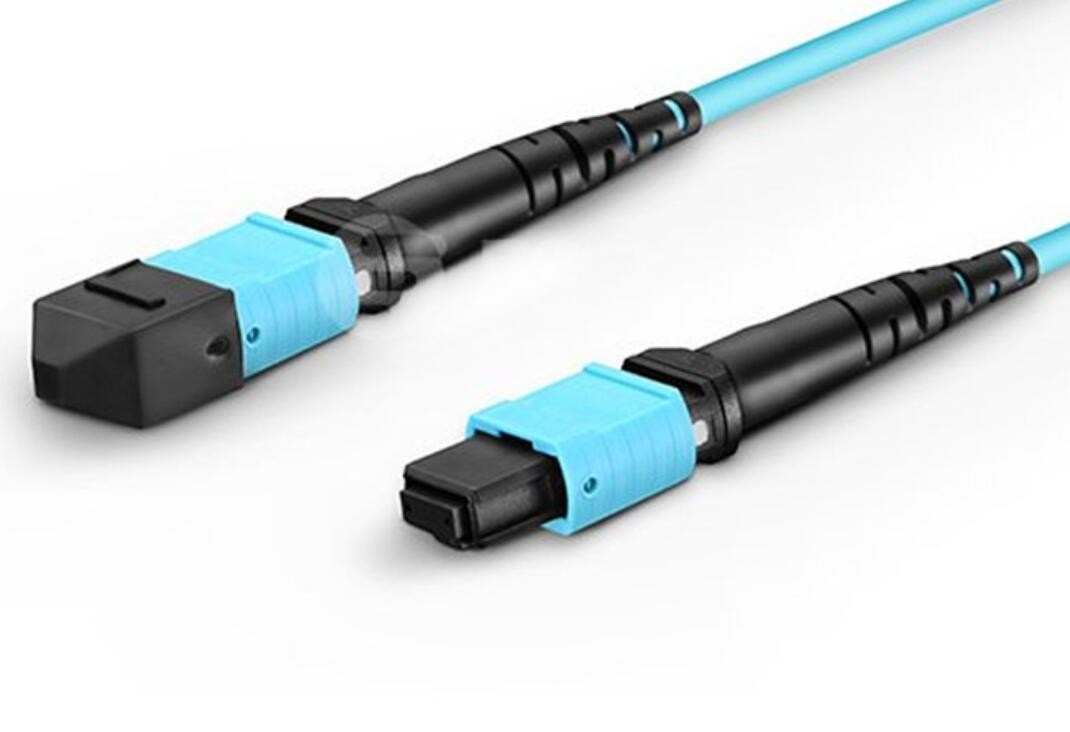 10g fibra con varios modos de funcionamiento femenina del tronco OM3 de la base del material MPO 8 del cable de fribra óptica LSZH
