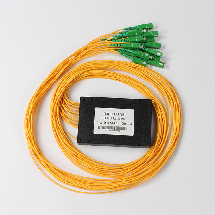 Divisor óptico del PLC del divisor de la fibra del PLC del SC APC 1x16 para FTTX de cabletelevisión