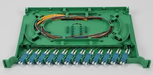 Configuración completa vacía liada base óptica del SC FC LC de la bandeja de la coleta de la bandeja 12 del empalme de la fusión