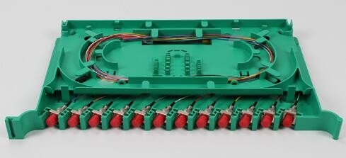 Configuración completa vacía liada base óptica del SC FC LC de la bandeja de la coleta de la bandeja 12 del empalme de la fusión